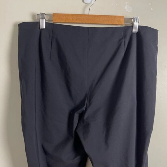 Lafayette 148 New York Stanton Pant dark navy blue size 14 ankle stretch career - Picture 6 of 15